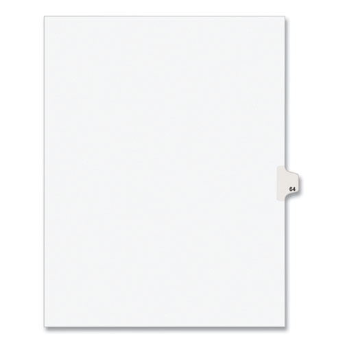 Preprinted Legal Exhibit Side Tab Index Dividers, Avery Style, 10-Tab, 64, 11 x 8.5, White, 25/Pack, (1064)