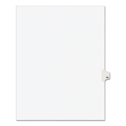 Preprinted Legal Exhibit Side Tab Index Dividers, Avery Style, 10-Tab, 66, 11 x 8.5, White, 25/Pack, (1066)