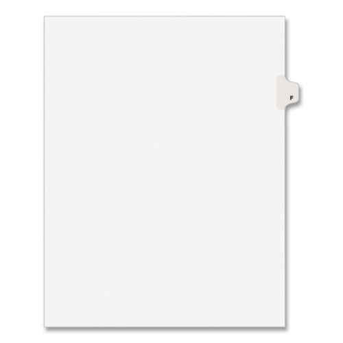 Image of Preprinted Legal Exhibit Side Tab Index Dividers, Avery Style, 26-Tab, F, 11 x 8.5, White, 25/Pack, (1406)