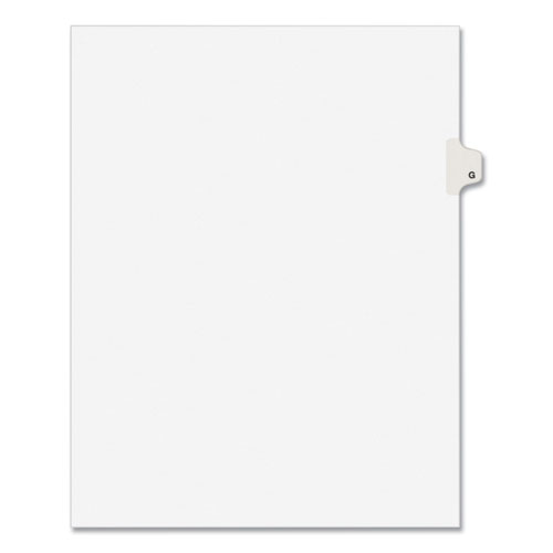 Image of Preprinted Legal Exhibit Side Tab Index Dividers, Avery Style, 26-Tab, G, 11 x 8.5, White, 25/Pack, (1407)