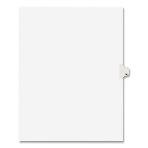 Avery® Preprinted Legal Exhibit Side Tab Index Dividers, Avery Style, 26-Tab, M, 11 X 8.5, White, 25/Pack, (1413)