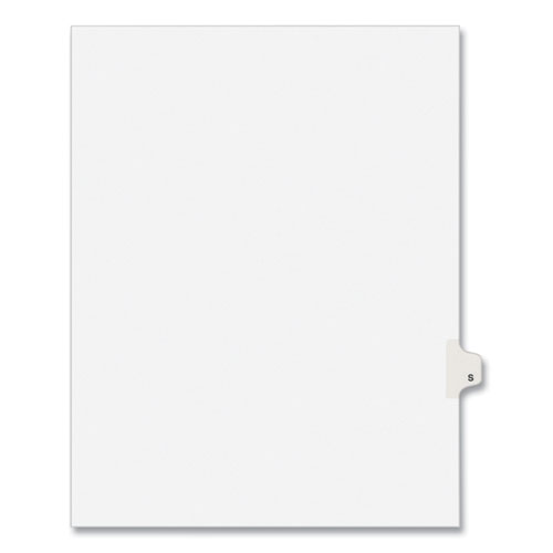 Avery® Preprinted Legal Exhibit Side Tab Index Dividers, Avery Style, 26-Tab, S, 11 X 8.5, White, 25/Pack, (1419)