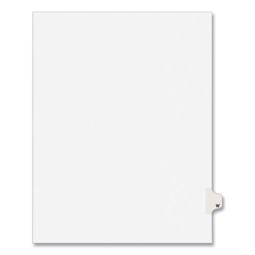 Avery® Preprinted Legal Exhibit Side Tab Index Dividers, Avery Style, 26-Tab, W, 11 X 8.5, White, 25/Pack, (1423)