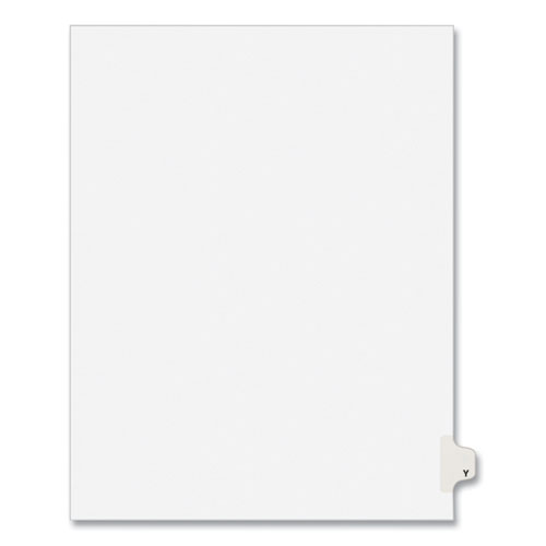 Preprinted Legal Exhibit Side Tab Index Dividers, Avery Style, 26-Tab, Y, 11 x 8.5, White, 25/Pack, (1425)
