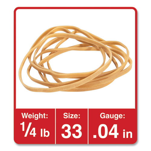 Image of Universal® Rubber Bands, Size 33, 0.04" Gauge, Beige, 4 Oz Box, 160/Pack