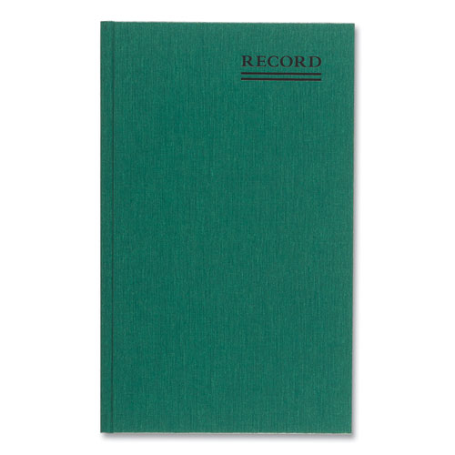 National® Emerald Series Account Book, Green Cover, 12.25 x 7.25 Sheets, 150 Sheets/Book