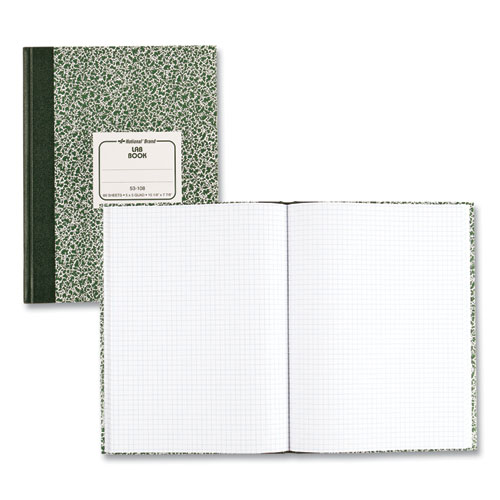 Image of National® Composition Lab Notebook, Quadrille Rule, Green Cover, (60) 10.13 X 7.88 Sheets