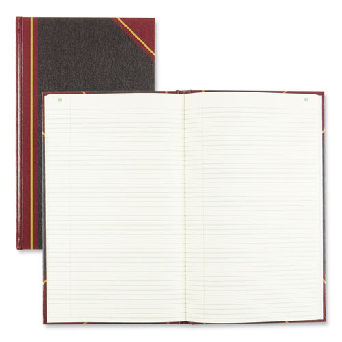 Image of National® Texthide Record Book, 1-Subject, Medium/College Rule, Black/Burgundy Cover, (500) 14 X 8.5 Sheets