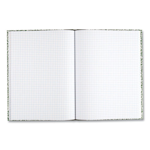 Image of National® Lab Notebook, Quadrille Rule (5 Sq/In), Green Marble Cover, (96) 10.13 X 7.88 Sheets