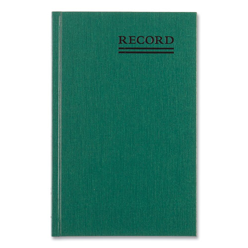 National® Emerald Series Account Book, Green Cover, 9.63 X 6.25 Sheets, 200 Sheets/Book