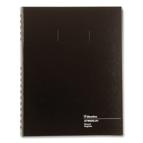 Image of Blueline® Accountpro Records Register Book, Black Cover, 9.5 X 6 Sheets, 300 Sheets/Book