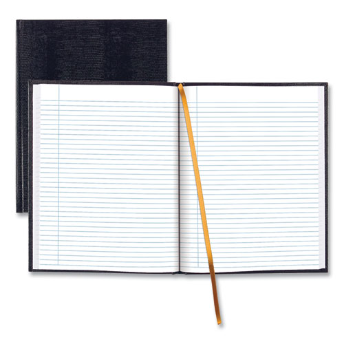 Image of Blueline® Executive Notebook With Ribbon Bookmark, 1-Subject, Medium/College Rule, Blue Cover, (75) 11 X 8.5 Sheets
