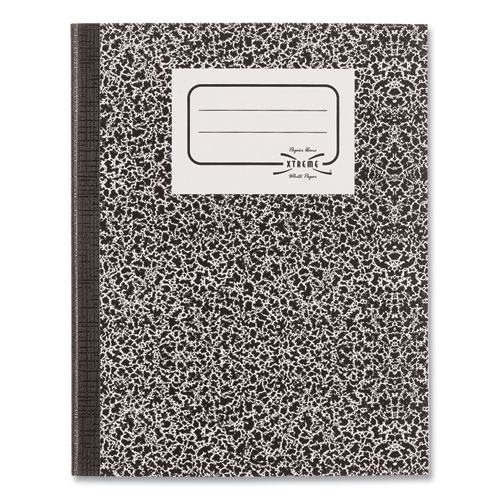 Composition Book, Wide/Legal Rule, Black Marble Cover, 10 x 7.88, 80 Sheets