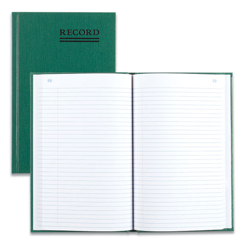 Image of National® Emerald Series Account Book, Green Cover, 9.63 X 6.25 Sheets, 200 Sheets/Book