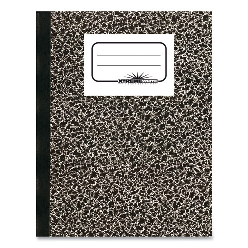 Composition Book, Medium/College Rule, Black Marble Cover, 10 x 7.88, 80 Sheets