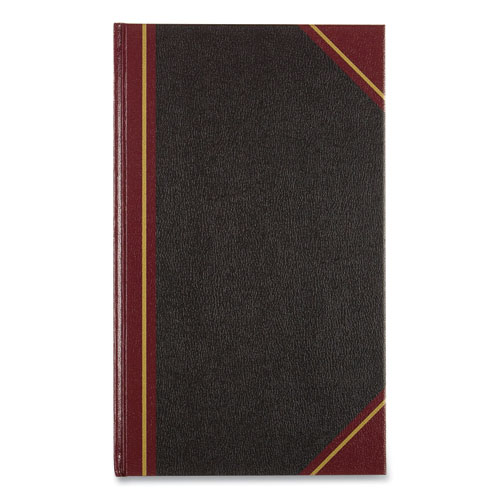 National® Texthide Record Book, 1-Subject, Medium/College Rule, Black/Burgundy Cover, (500) 14 X 8.5 Sheets