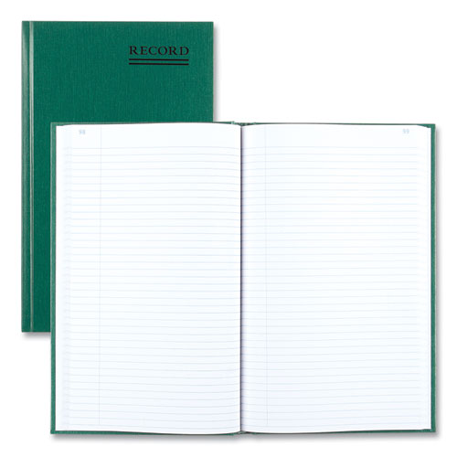 Image of National® Emerald Series Account Book, Green Cover, 12.25 X 7.25 Sheets, 300 Sheets/Book