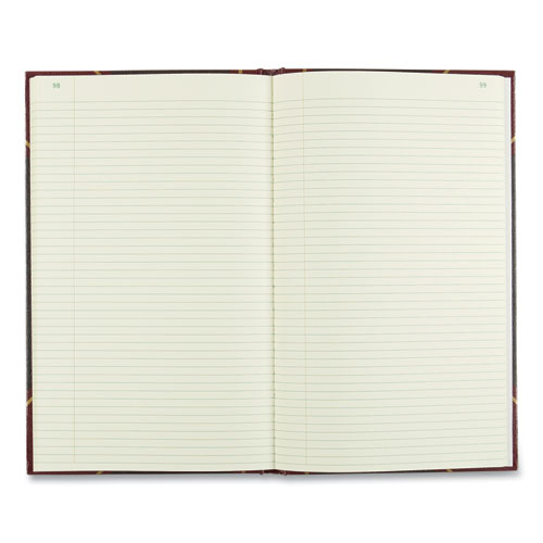 Texthide Record Book, 1-Subject, Medium/College Rule, Black/Burgundy Cover, (500) 14 x 8.5 Sheets