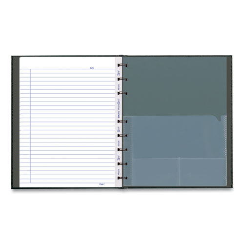 MiracleBind Notebook, 1-Subject, Medium/College Rule, Black Cover, (75) 9.25 x 7.25 Sheets