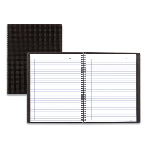 Image of Blueline® Duraflex Poly Notebook, 1-Subject, Medium/College Rule, Black Cover, (80) 11 X 8.5 Sheets
