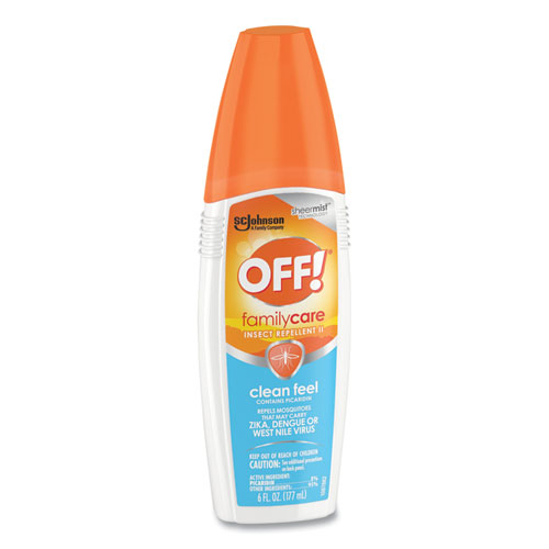 Image of Off!® Familycare Clean Feel Spray Insect Repellent, 6 Oz Spray Bottle, 12/Carton