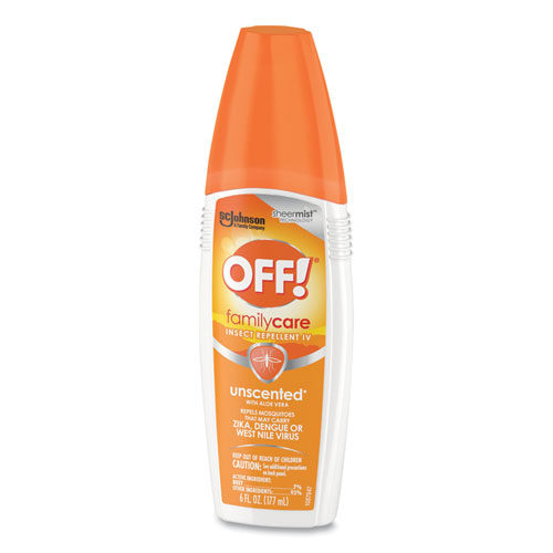 Image of Off!® Familycare Unscented Spray Insect Repellent, 6 Oz Spray Bottle, 12/Carton