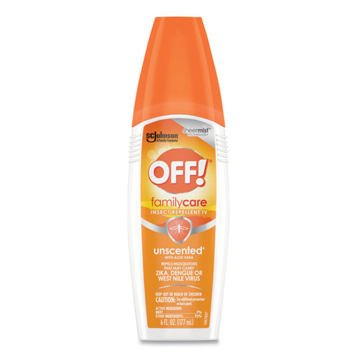 Image of Off!® Familycare Unscented Spray Insect Repellent, 6 Oz Spray Bottle, 12/Carton