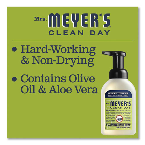 Image of Mrs. Meyer'S® Foaming Hand Soap, Lemon Verbena, 10 Oz, 6/Carton