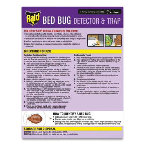 Image of Bed Bug Detector and Trap, 17.5 oz Aerosol Spray, 6/Carton