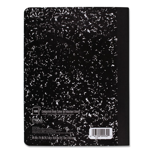 Image of Mead® Square Deal Composition Book, 3-Subject, Wide/Legal Rule, Black Cover, (100) 9.75 X 7.5 Sheets, 12/Pack