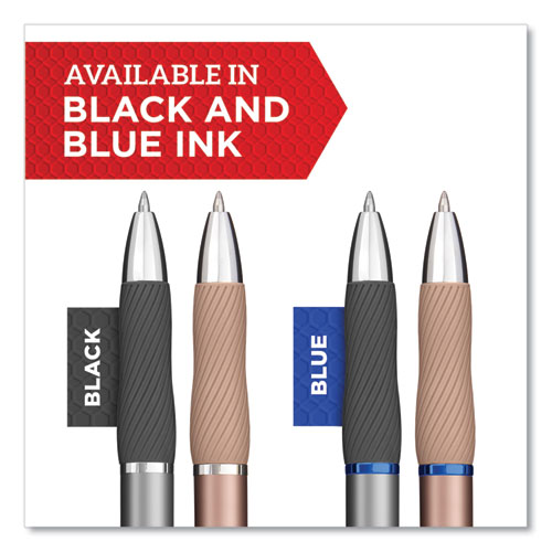 Image of Sharpie® S-Gel™ S-Gel Premium Metal Barrel Gel Pen, Retractable, Medium 0.7 Mm, Black Ink, Champagne Barrel, Dozen