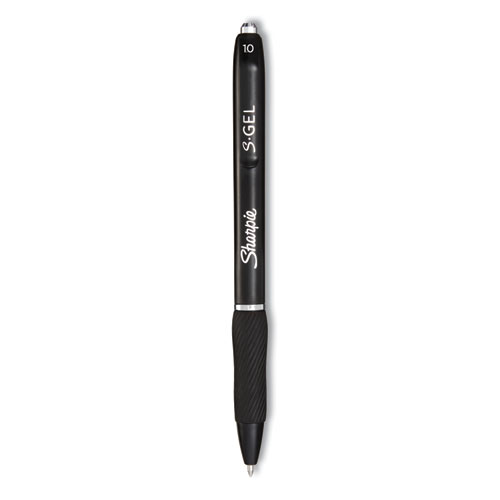 Image of S-Gel High-Performance Gel Pen, Retractable, Bold 1 mm, Black Ink, Black Barrel, 36/Pack