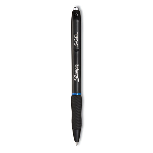Sharpie® S-Gel™ S-Gel High-Performance Gel Pen, Retractable, Bold 1 Mm, Blue Ink, Black Barrel, 36/Pack