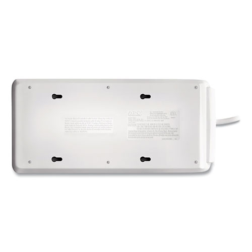 Image of Apc® Home/Office Surgearrest Protector, 8 Ac Outlets, 6 Ft Cord, 2,030 J, White
