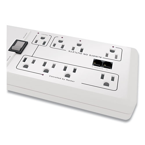 Image of Apc® Home/Office Surgearrest Protector, 8 Ac Outlets, 6 Ft Cord, 2,030 J, White
