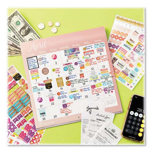 Budgeting Planner Stickers, Budget Theme, Assorted Colors, 1,224/Pack