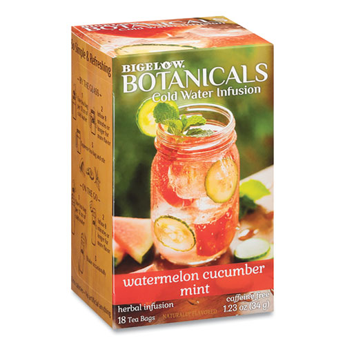 Bigelow® Botanicals Watermelon Cucumber Mint Cold Water Herbal Infusion, 0.7 Oz Tea Bag, 18/Box