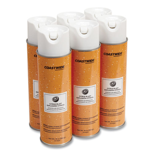 Coastwide Professional™ Air Freshener Aerosol, Citrus Blast, 10 oz Aerosol Spray, 6/Carton