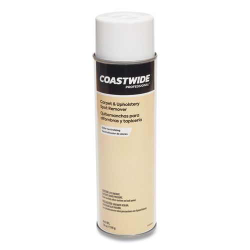 Image of Coastwide Professional™ Carpet And Upholstery Spot Remover, Fresh Linen Scent, 18 Oz Aerosol Spray, 6/Carton