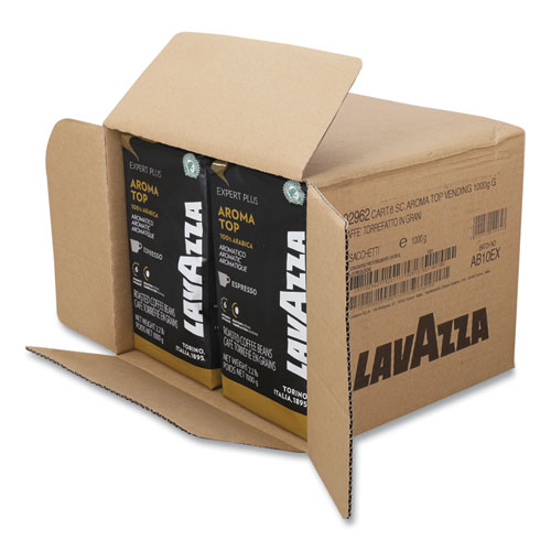 Lavazza Expert Plus Aroma Top Espresso Ground Coffee, Intensity 6, 2.2 lb Bag, 6/Carton