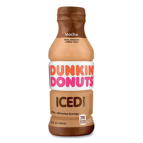Dunkin Donuts® Mocha Iced Coffee Drink, 13.7 Oz Bottle, 12/Carton