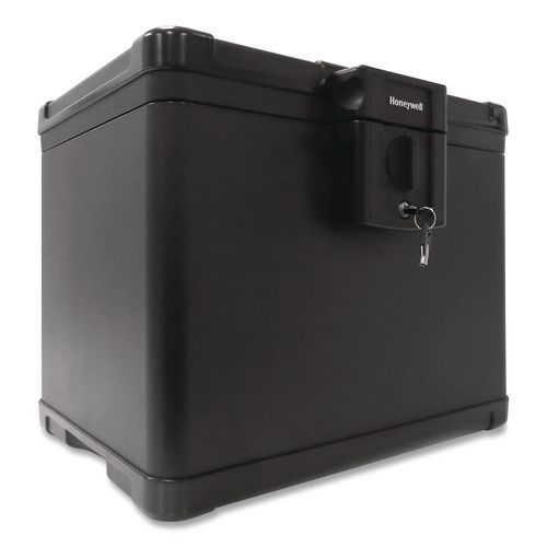 Honeywell Molded Fire And Water File Chest, 16 X 12.6 X 13, 0.6 Cu Ft, Black