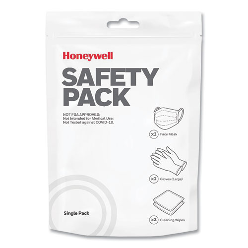 Safety Pack Personal Protection Kit, Single-Use, 4 Pieces, Resealable Pouch