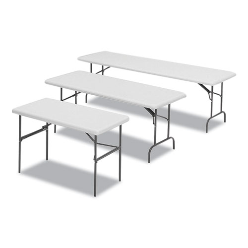 IndestrucTables Too 600 Series Folding Table, Rectangular, 96" x 30" x 29", Platinum