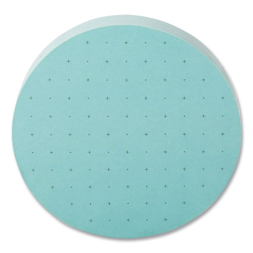 Round Adhesive Notes, 2.9" Diameter, Turquoise, 100 Sheets/Pad