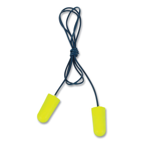 Image of 3M™ E-A-Rsoft Metal Detectable Soft Foam Earplugs, Corded, 32 Nrr, Poly Bag, 200 Pairs/Box