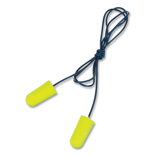Image of 3M™ E-A-Rsoft Metal Detectable Soft Foam Earplugs, Corded, 32 Nrr, Poly Bag, 200 Pairs/Box