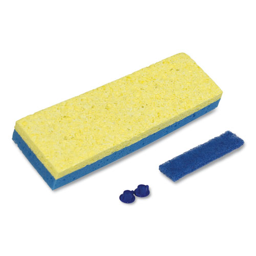 Sponge Mop Head Refill, Cellulose, 8.7 x 3, Blue