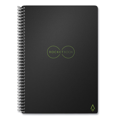 Image of Rocketbook Core Smart Notebook, Dotted Rule, Black Cover, (18) 8.8 X 6 Sheets