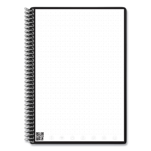 Image of Rocketbook Core Smart Notebook, Dotted Rule, Black Cover, (18) 8.8 X 6 Sheets
